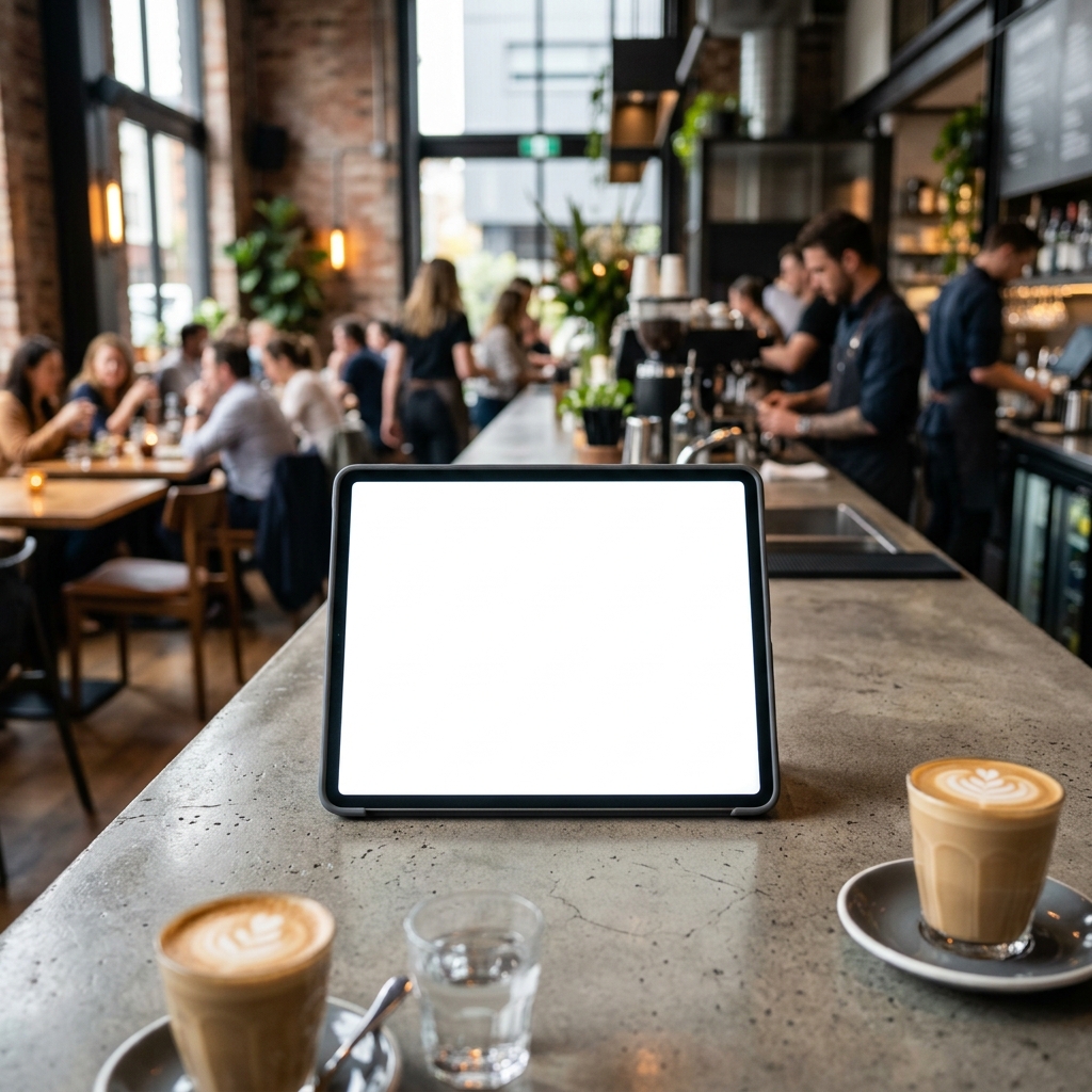 iPad on a venue counter running OPPI